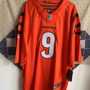 Nike Cincinnati Bengals Joe Burrow #9 Orange Jersey